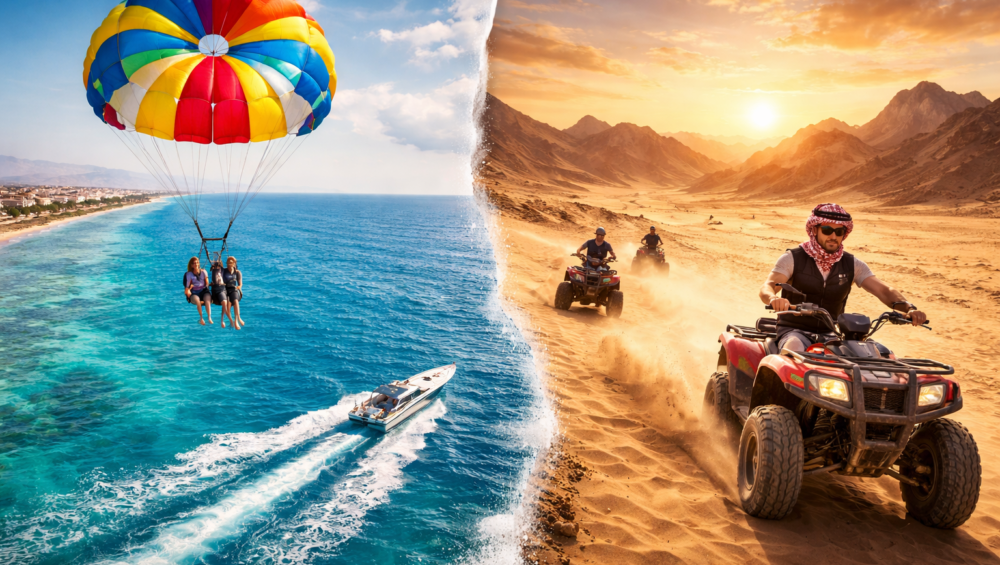 Parasailing & 3 Hours Safari Hurghada 2026 Sea and Desert Combo
