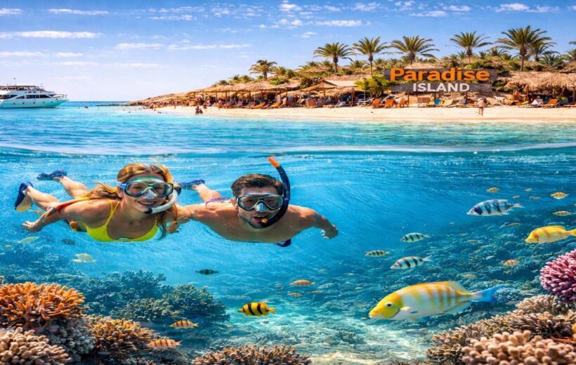 ???? Paradise Island Hurghada Snorkeling Trip – 2 Reef Stops, Sea Games & Ultimate VIP Boat Experience 2026